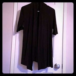 Black long open light sweater